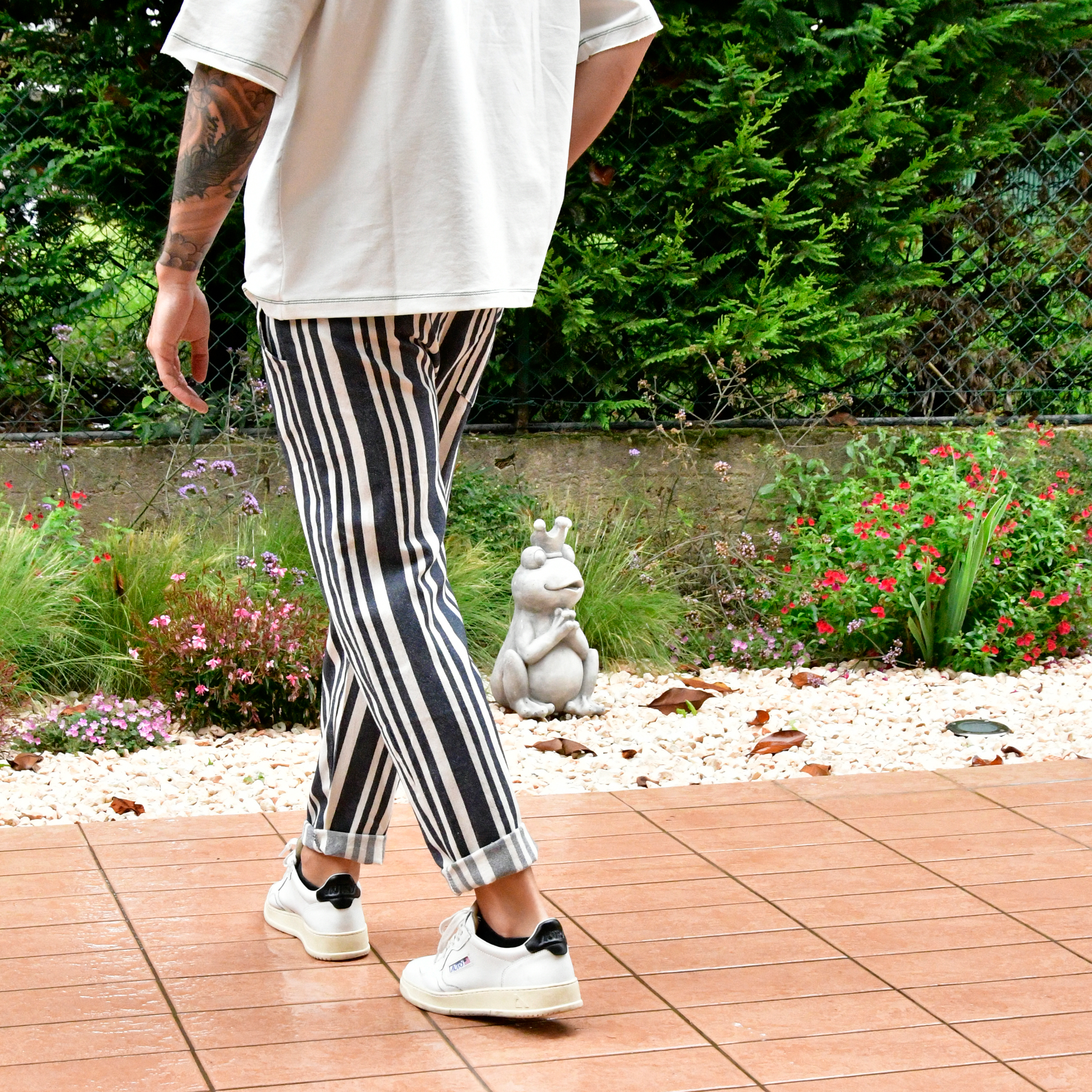 Pantaloni a Righe Verticali