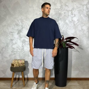 T-shirt Comfort Oversize blue front